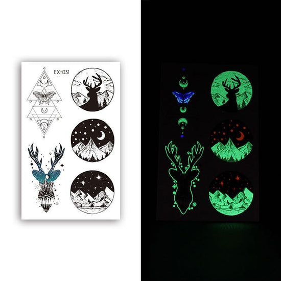 Deers and Mountain | Glow in the dark