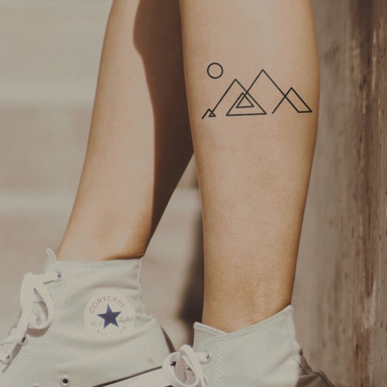 abstract montains | ciaoink 2 week vegan tattoo