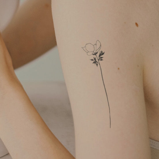 flower thinline | ciaoink 2 week vegan tattoo