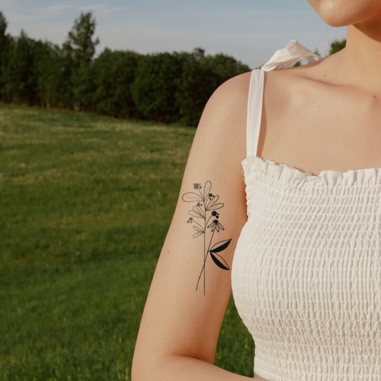 flowers 3 | ciaoink 2 week vegan tattoo