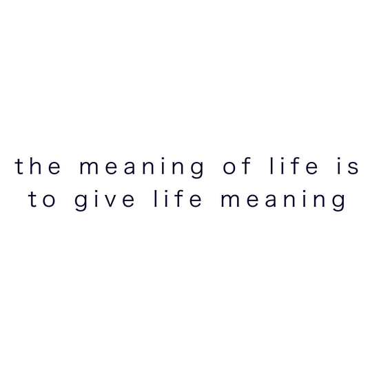 the meaning of life is to give life meaning